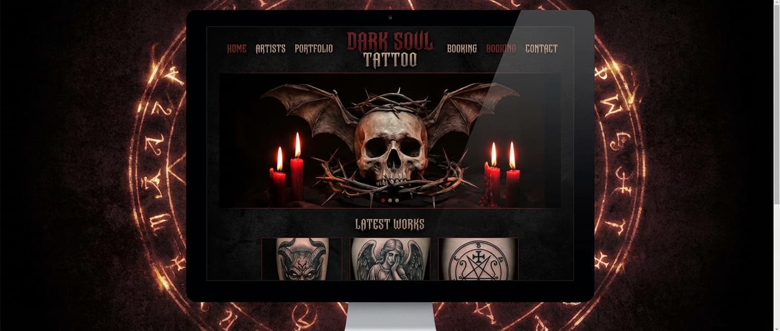 Dark Art Gallery template preview